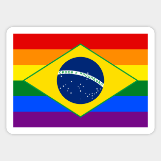 Brazil LGBTQ Pride Flag Sticker